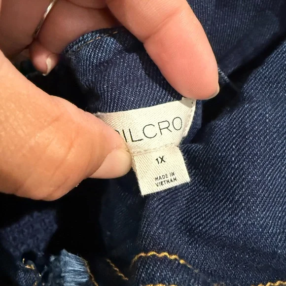 NEW Anthropologie Pilcro Sweetheart Flutter-Sleeve Denim Buttondown Dress 1X - Picture 6 of 6